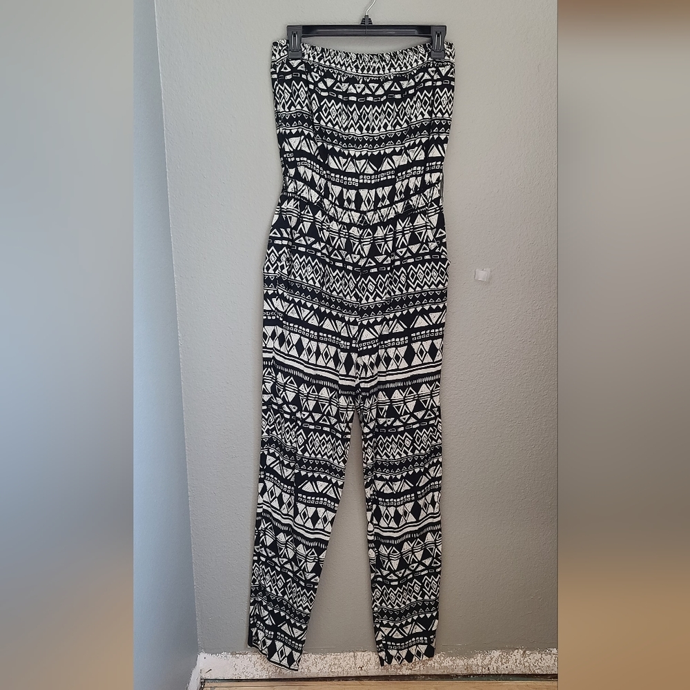 Aztec Pantsuit Romper strapless size medium